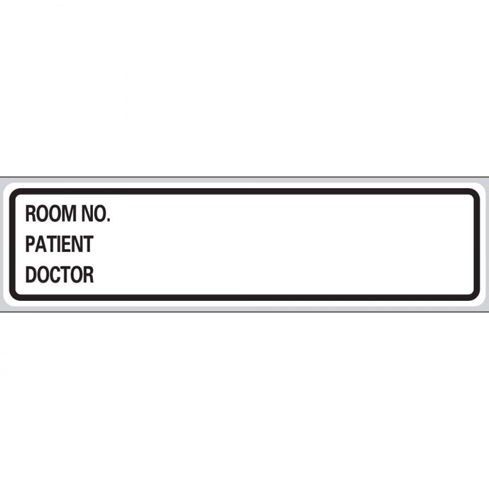 Label Paper Removable Room No. Patient 1" Core 5 3/8" X 1 3/8" White 200 Per Roll