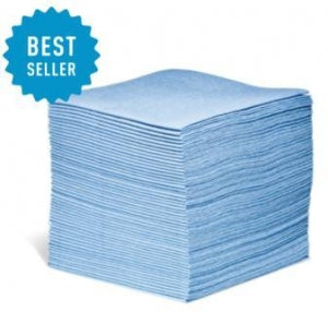 New Pig PR40 All-Purpose Wipers - All-Purpose Wipers, Blue, 13" x 11.875", 56 Each / Pack - WIP230