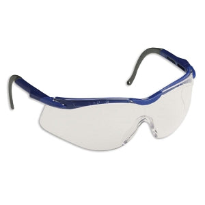 North Safety Safety Glasses - N-Vision Safety Glasses with Clear Lens and Blue / Gray Frame - T56505BL