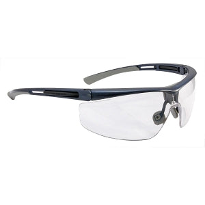 Honeywell Adaptec Narrow Unisex Safety Glasses, Blue Frames - Adaptec Narrow Frame Safety Glasses, Clear Lenses, Dark Blue / Gray Frames - T5900NBL