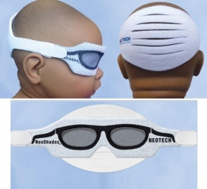 Neotech Products Inc NeoShades Phototherapy Eye Shields - NeoShades Phototherapy Eye Shield, with Head Strap, Large - N729