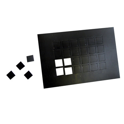 Dycem Non Slip Self Adhesive Squares, 1/2" Each, 24/Sheet