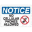 Notice Signs Notice: No Cellular Phones Allowed" with Picture