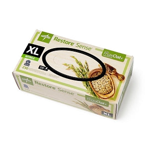 Medline Restore Sense Powder-Free Nitrile Exam Gloves with Oatmeal - Restore Sense Powder-Free Nitrile Exam Gloves with Oatmeal, Size XL - OAT2587