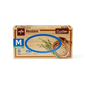 Medline Restore Powder-Free Nitrile Exam Gloves with Oatmeal - Restore Powder-Free Nitrile Exam Gloves with Oatmeal, Size M - OAT6802H