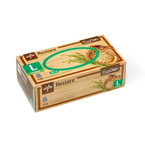 Medline Restore Powder-Free Nitrile Exam Gloves with Oatmeal - Restore Powder-Free Nitrile Exam Gloves with Oatmeal, Size L - OAT6803H