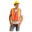 Occunomix International LLC Value Mesh Gloss Vests - Mesh Vest, Orange, with 1" Glossy Yellow Stripe, 4XL - LUX-XGTM-O4X