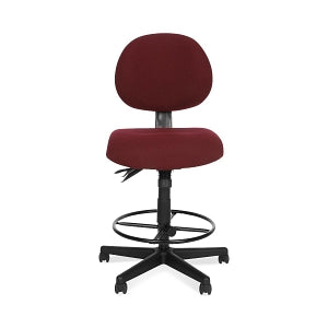 OFM Fabric Ergonomic Armless Task Chairs with Drafting Kit - Fabric Ergonomic Armless Task Chair with Drafting Kit, Burgundy - 241-DK-201