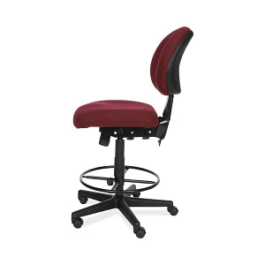OFM Fabric Ergonomic Armless Task Chairs with Drafting Kit - Fabric Ergonomic Armless Task Chair with Drafting Kit, Burgundy - 241-DK-201