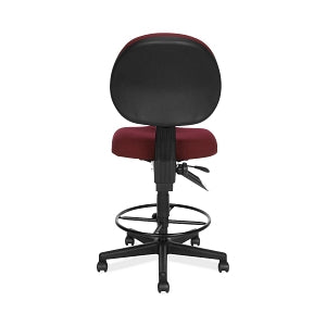 OFM Fabric Ergonomic Armless Task Chairs with Drafting Kit - Fabric Ergonomic Armless Task Chair with Drafting Kit, Burgundy - 241-DK-201