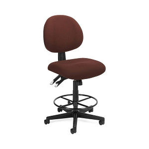 OFM Fabric Ergonomic Armless Task Chairs with Drafting Kit - Fabric Ergonomic Armless Task Chair with Drafting Kit, Burgundy - 241-DK-201