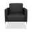 OFM Lounge Chair with Chrome Legs and Polyurethane Upholstery - Lounge Chair with Chrome Legs and Polyurethane Upholstery, Black - 3002-PU606