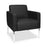 OFM Lounge Chair with Chrome Legs and Polyurethane Upholstery - Lounge Chair with Chrome Legs and Polyurethane Upholstery, Black - 3002-PU606