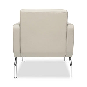 OFM Lounge Chair with Chrome Legs and Polyurethane Upholstery - Lounge Chair with Chrome Legs and Polyurethane Upholstery, Cream - 3002-PU609