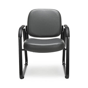 OFM 403 Vinyl Reception Chairs with Arms - Vinyl Reception Chair with Arms, Charcoal - 403-VAM-604