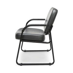 OFM 403 Vinyl Reception Chairs with Arms - Vinyl Reception Chair with Arms, Charcoal - 403-VAM-604