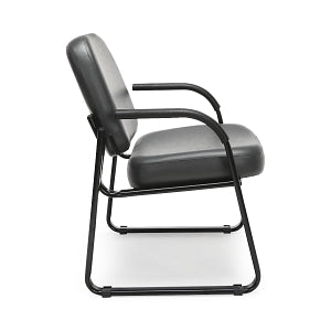 OFM 403 Vinyl Reception Chairs with Arms - Vinyl Reception Chair with Arms, Charcoal - 403-VAM-604