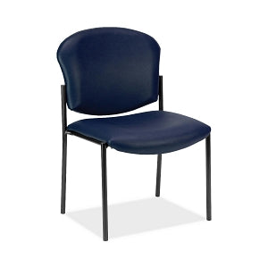 OFM 408 Vinyl Armless Stack Reception Chairs - Vinyl Armless Stack Reception Chair, Navy - 408-VAM-605