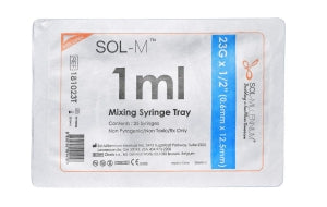 SOL-Millennium SOL-M Allergy Syringe Trays - 1 mL SOL-M Allergy Syringe Tray, Mixing Tray, 23G x 1/2" - 181023T
