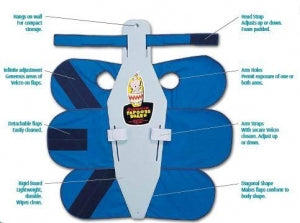 Natus Papoose Boards - Small Papoose Board with Head and Arm Straps for Infant - 50510