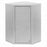 Omnimed Narcotics Cabinets - Double-Door Corner Stainless Steel Narcotics Cabinet with Double Key Lock and Four Shelves, 22.8" W x 15.6" D x 24" H - 181765