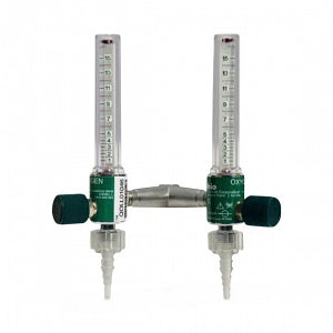 Ohio Medical O2 Flowmeters - 0-15 LPM Twin O2 Flowmeter with O2 Diss F ...