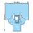 Halyard Health Laparotomy Drapes - Laparotomy / Lithotomy Drape with Clear Instrument Pouches, 12" x 13" Abdominal Fenestration and 3" x 6" Perineal Fenestration, Nonsterile, 104" x 35" x 124" - 29241NS