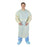 Halyard Health Tri-Layer AAMI2 Isolation Gowns - AAMI2 Tri-Layer Isolation Gown, Over-the-Head, Thumb Hook with Elastic, Universal, Yellow - 43007