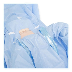 Halyard Lithotomy Pouch Drapes - Lithotomy Pouch Drapes with Collection Pouch, 3" x 6" Perineal Fenestration, Tube Holders and Armboard Covers, 112" x 63" x 131" - 79204