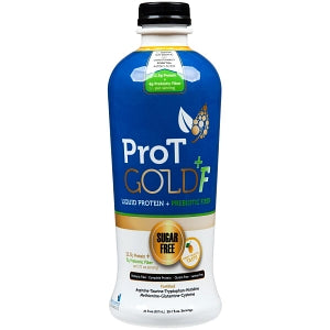 OP2 Labs ProT Gold + Fiber Liquid Protein - ProT Gold Liquid Protein, 30 oz. Bottle - PROTGFT30CASE