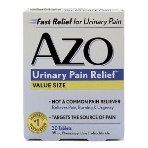 I-Health Inc AZO Urinary Pain Relief Tablets - Pain Relief Tablets, AZO Urinary, 30/Box - 00998-0015-30