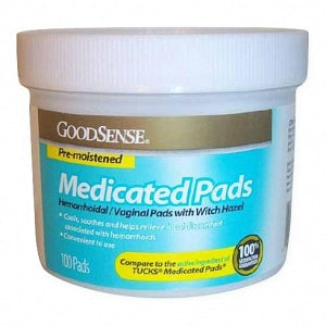 Geiss, Destin & Dunn Hemorrhoidal Suppositories and Pads - Hemmorhoidal Pads 50%, 100/Jar - 50804-0047-60