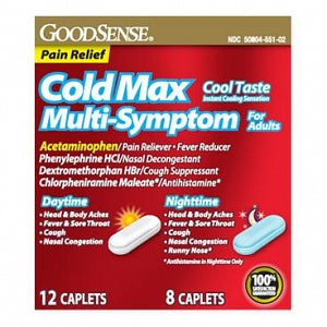 Geiss, Destin & Dunn GoodSense Multi-Symptom Cold Relief Caplets - Cold Relief Caplet, Multi Symptom, Day and Night, 20/Box - 50804-0551-02