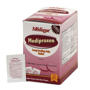 Medique Products Naproxen Sodium Tablets - Naproxen Sodium Tablets, 220 mg Unit Dose Tablets, 100/Box, 12 Boxes / Case - 23733