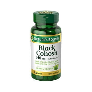 Nature's Bounty Black Cohosh Herbal Supplement - Black Cohosh Capsule, 540 mg, 100/Bottle - 74312-0335-11