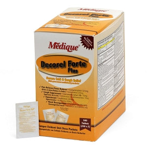 Medique Products Decorel Forte Plus Severe Cold and Cough Relief - Decorel Forte Plus Severe Cold and Cough Relief Tablets in 2-Tablet Unit Dose Packet, 250 Doses / Box, 12 Boxes / Case - 42513