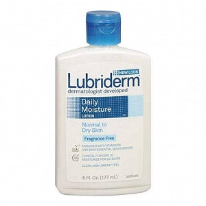 Johnson & Johnson Lubriderm Daily Moisture Lotion - Lubriderm Daily Moisture Lotion, Fragrance Free, 6 oz. - 52800-0488-26