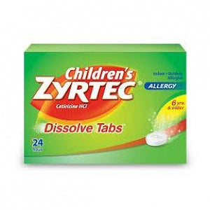 Johnson & Johnson Children's Zyrtec Dissolve Tabs - Children's Zyrtec Dissolvable Tablets, 10 mg, 24/Box - 50580-0782-12