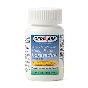Geri-Care Pharmaceuticals Loratadine Tablets - Loratadine, 10 mg Tablet, 90/Bottle - 57896-0687-09