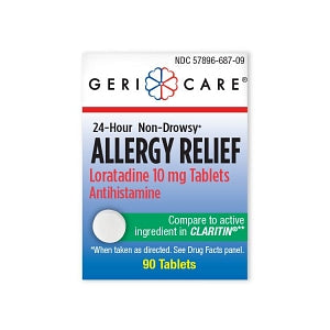 Geri-Care Pharmaceuticals Loratadine Tablets - Loratadine, 10 mg Tablet, 90/Bottle - 57896-0687-09