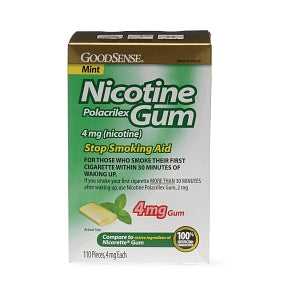 Geiss, Destin & Dunn GoodSense Nicotine Gum - Nicotine Gum, Mint, 4 mg, 110/Box - 00113-0422-25