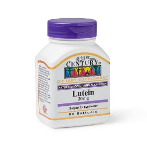 21ST Century Healthcare, Inc. Lutein Oral Supplement - Lutein Softgel, 20 mg, 60/Bottle - 7-4098527073-8