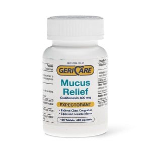 Geri-Care Pharmaceuticals Guaifenesin Tablets - Guaifenesin, 400 mg Tablet, 100/Bottle - 57896-0794-01