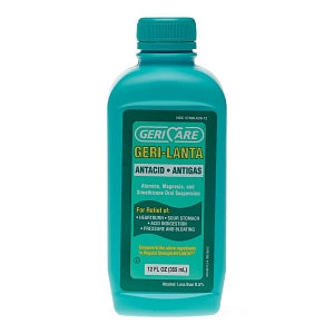 Geri-Care Pharmaceuticals Regular Strength Liquid Antacid - Antacid / Antigas Liquid, 12 oz. Bottle - 57896-0629-12