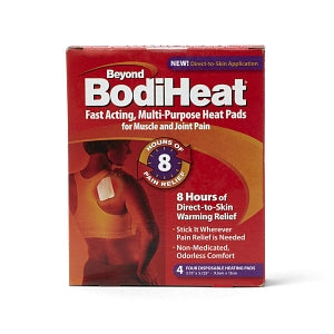 Okamoto Usa BodiHeat Pain Relieving Heat Pads - Pain Patch, BodiHeat, 12 Hour Heat Pad, Not for Skin, 4/Box - 028373760031
