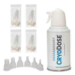 Nuance Medical CryoDose Cryotherapy Systems - CryoDose V Reusable Treatment Kit with 236 mL Canister, 6 Cones, 20 Arrow Buds and 20 Round Buds - 1501