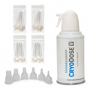 Nuance Medical CryoDose Cryotherapy Systems - CryoDose V Reusable Treatment Kit with 236 mL Canister, 6 Cones, 20 Arrow Buds and 20 Round Buds - 1501