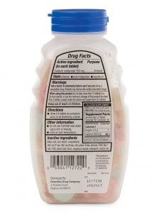 Guardian Drug Company Flavored Extra Strength Antacid Tablets - Calcium Carbonate Antacid, 750 mg Chewable Tablet, 96/Bottle - 127