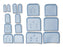 Aspen Surgical Osteotome Tip Protectors - Osteotome Vented Instrument Guard, Blue, 6.4 mm x 19 mm - 094011BBG