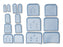 Aspen Surgical Osteotome Tip Protectors - Osteotome Vented Instrument Guard, Blue, 32 mm x 32 mm - 094016BBG